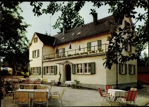 Ak Wildenstein Fichtenau in Württemberg, Pension Brümmer, Hotel Friedrichsruh, Terrasse