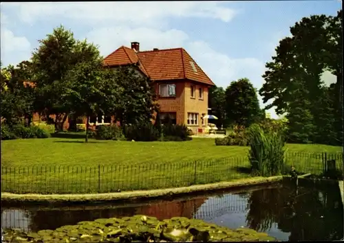 Ak Garlstorf Hanstedt in der Lüneburger Heide, Haus Otte, Garten, Teich