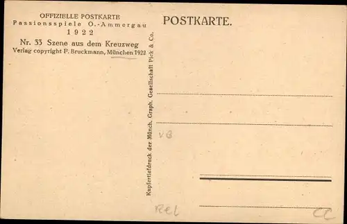 Ak Oberammergau in Oberbayern, Passionsspiele 1922, Szene aus dem Kreuzweg