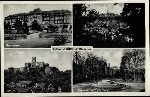 Ak Königstein im Taunus, Taunusheim, Ruine, Anlagen