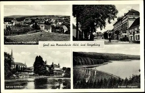 Ak Marienheide Nordrhein Westfalen, Schloss Gimborn, Brucher Talsperre