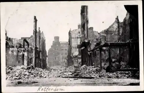 Foto Ak Rotterdam Südholland Niederlande, Kriegszerstörungen, II WK