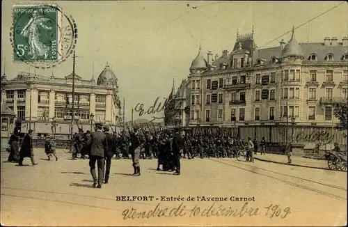 Ak Belfort Beffert Beffort Territoire de Belfort, Entree de l'Avenue Carnot