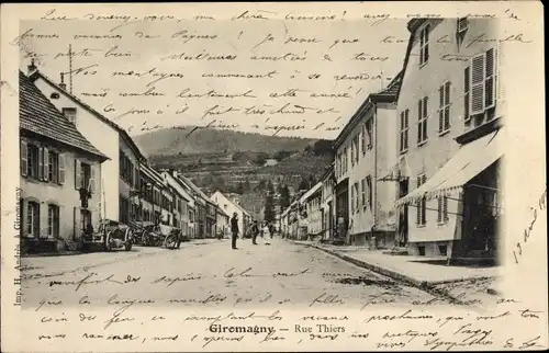 Ak Giromagny Schermenei Territoire de Belfort, Rue Thiers