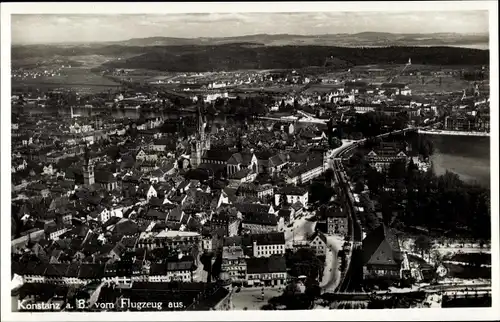 Ak Konstanz am Bodensee, Luftaufnahme