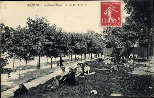 Ak Paris XIV Observatoire, Boulevard Brune, sur les Fortifications