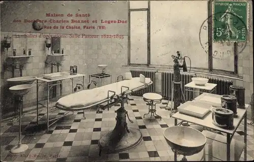 Ak Paris VII, Maison de Santé des Docteurs Bonnet et Logez-Duc, Rue de la Chaise,Salle d'Operations