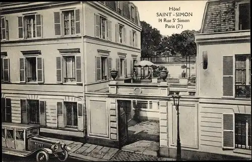 Ak Paris VII. Arrondissement, Hôtel Saint Simon, 14 Rue S'Simon