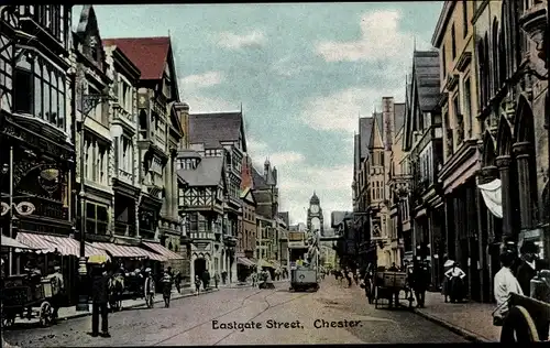 Ak Chester Cheshire England, Eastgate Street