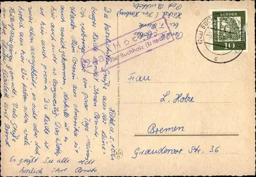 Ak Landpoststempel Höckel über Buchholz (Kr. Harburg) 24a
