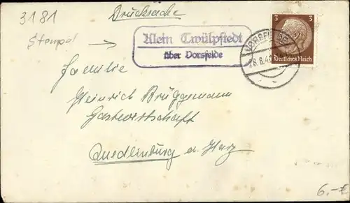 Briefumschlag Landpoststempel Klein Twülpstedt über Vorsfelde