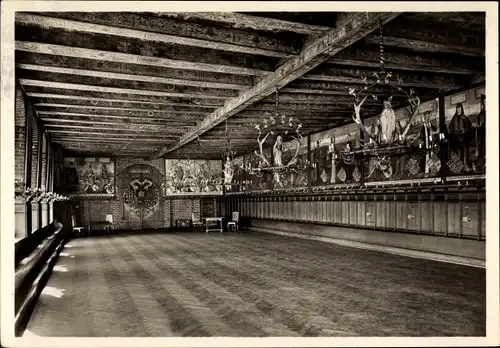 Ak Lüneburg in Niedersachsen, Rathaus, Fürstensaal aus dem 15. Jahrhundert