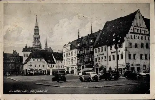 Ak Zwickau in Sachsen, Hauptmarkt