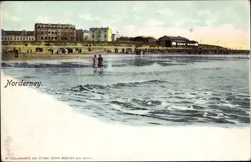 Ak Norderney in Ostfriesland, Strandpartie