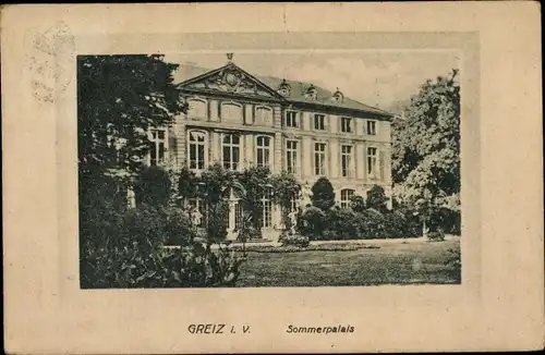 Ak Greiz im Vogtland, Sommerpalais