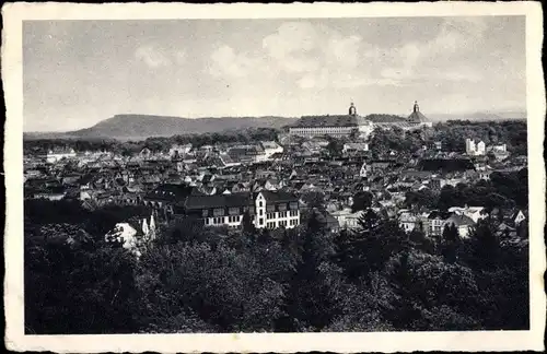 Ak Gotha im Thüringer Becken, Blick vom Galberg auf den Ort, Schloss Friedenstein