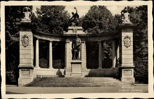 Ak Würzburg am Main Unterfranken, Luitpold Denkmal