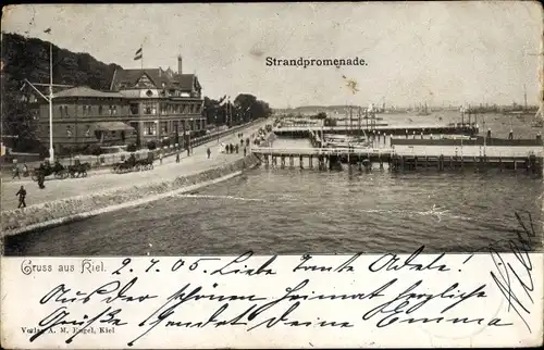 Ak Kiel Schleswig Holstein, Strandpromenade