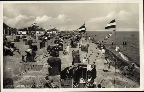 Ak Ostseebad Dahme in Holstein, Strandleben