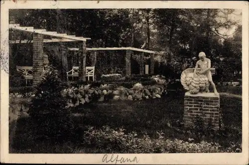 Ak Hamburg Altona, Gartenbauausstellung 1914, Sondergarten Osbahr, Plastik