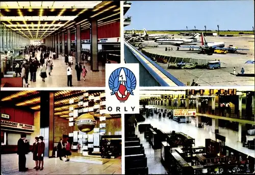 Ak Aeroport de Paris Orly, Hall, L'Aire de Stationnement, La galerie marchande