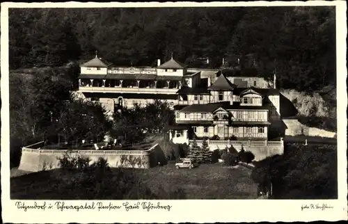 Ak Sitzendorf in Thüringen, Schwarzatal Pension Haus Schönberg