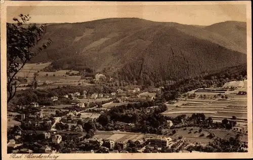 Ak Bad Blankenburg in Thüringen, Blick vom Greifenstein auf den Ort