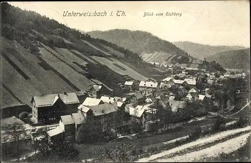 Ak Unterweißbach Thüringen, Blick vom Eichberg