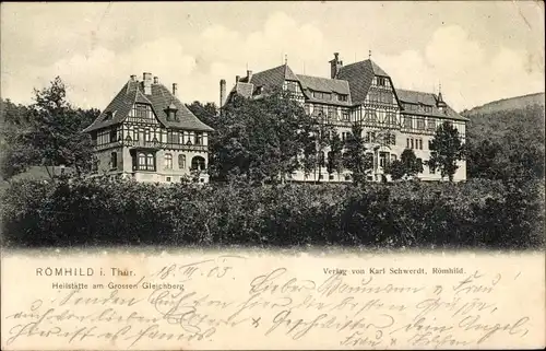 Ak Römhild in Thüringen, Heilstätte am Großen Gleichberg