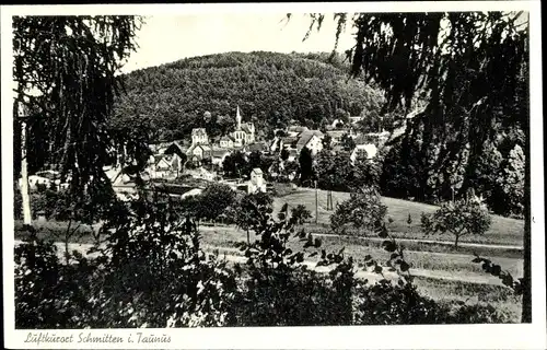 Ak Schmitten im Taunus Hessen, Durchblick zum Ort