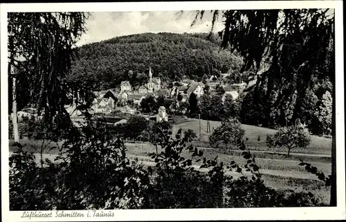 Ak Schmitten im Taunus Hessen, Durchblick zum Ort