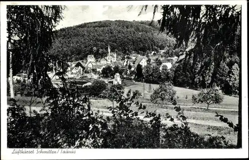 Ak Schmitten im Taunus Hessen, Durchblick zum Ort, Hotel Ernst