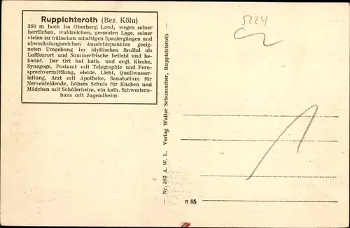 Ak Ruppichteroth Rhein Sieg Kreis, Ostansicht