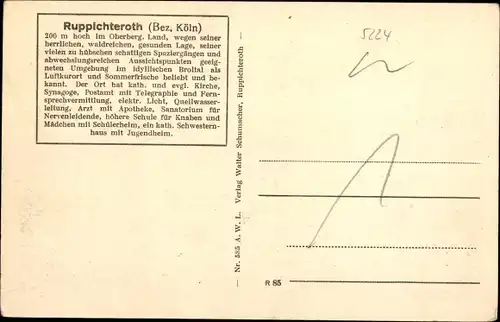 Ak Ruppichteroth Rhein Sieg Kreis, Westansicht