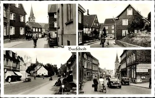 Ak Burscheid in Nordrhein Westfalen, Ortschaft, Straße, Kirche