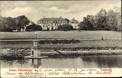 Ak Quadrath Ichendorf Bergheim im Rhein Erft Kreis, Blick auf Schloss Schlenderhahn, Entenhaus