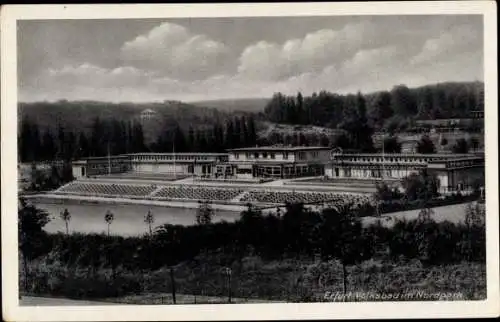 Ak Erfurt in Thüringen, Volksbad im Nordpark