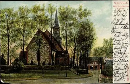 Ak Schenefeld Kreis Rendsburg, Bonifatiuskirche