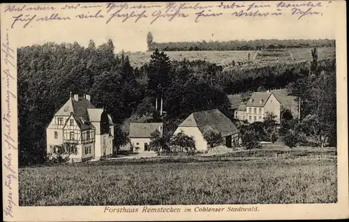 Ak Koblenz in Rheinland Pfalz, Restauration Forsthaus Remstecken im Stadtwald