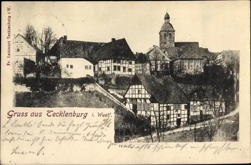 Ak Tecklenburg in Westfalen, Blick auf den Ort