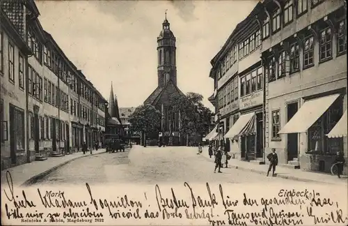 Ak Einbeck in Niedersachsen, Markt, Kirche, Handlung