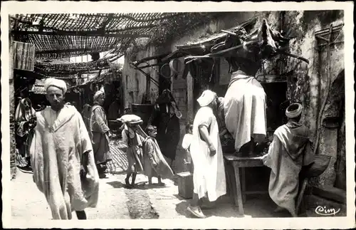 Ak Taza Marokko, Maroc oriental, Une rue de la ville arabe