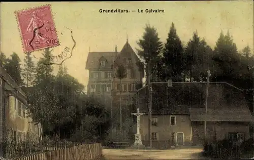 Ak Grandvillars Territoire de Belfort, le Calvaire, Ortspartie