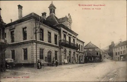 Ak Giromagny Territoire de Belfort, Hotel de Ville