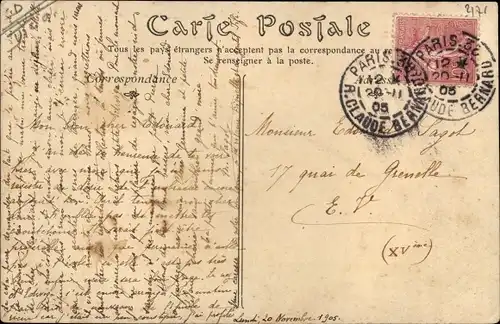 Ak Paris VII, clinique d'Accouchement Ternier, Rue d'Assas