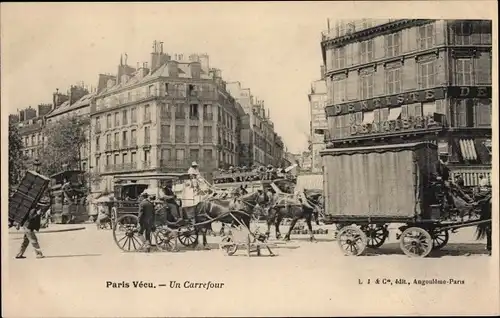 Ak Paris, Paris Vecu, Un Carrefour
