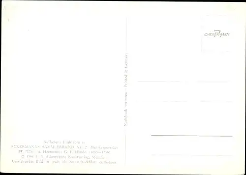 Künstler Ak Herrmann, A., Komponist Georg Friedrich Händel