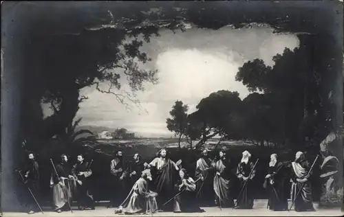 Ak Oberammergau in Oberbayern, Passionsspiel 1900, Nr. 2, Christus segnet seine Jünger