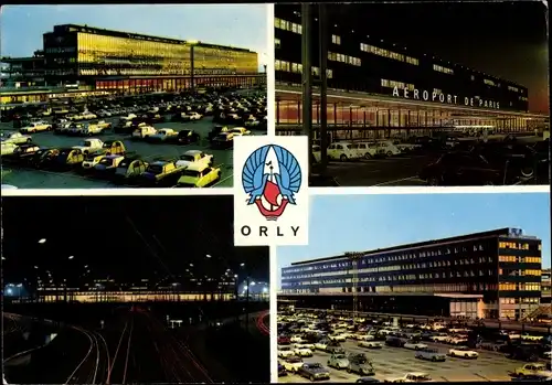 Ak Orly Val de Marne, Aéroport de Paris-Orly, Wappen, L'Aerogare et le Parking