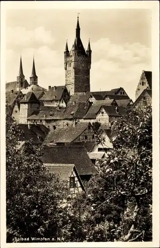 Ak Bad Wimpfen am Neckar, Blick auf die Stadt, Turm, Kirche